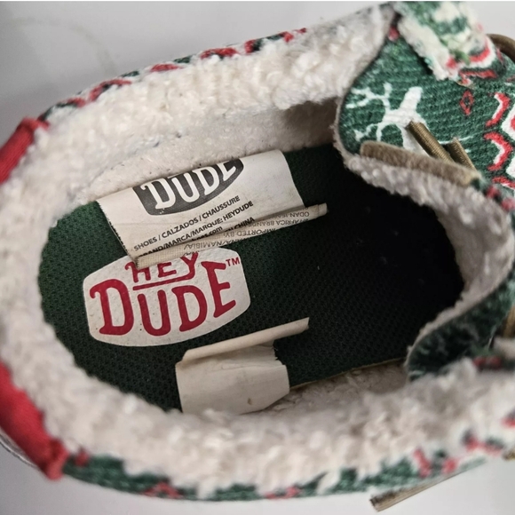 Hey Dude Wally Toddler Ugly Sweater Multicolor Slip On Shoes Faux Sheerling TD9 - Picture 6 of 7